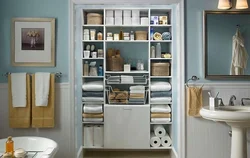 Drawers in the bathroom interior