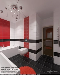 Ванная Комната В Черно Красном Цвете Дизайн Фото