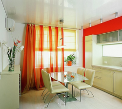 Дизайн штор на кухни в потолок