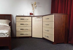 Corner chests of drawers and bedside tables for the bedroom photo