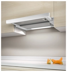 Telescopic hood in the kitchen interior