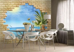 3D photo wallpaper for kitchen photo