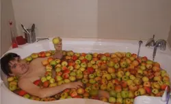 Photo in a fruit bath