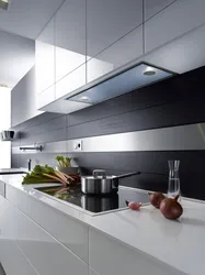 Kitchen design with open hood