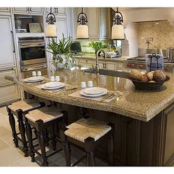 Kitchen design with high countertops