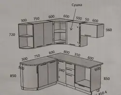 Dimensions Of The Kitchen Set For The Corner Kitchen Photo