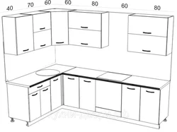 Dimensions Of The Kitchen Set For The Corner Kitchen Photo