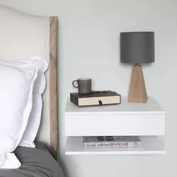 Hanging bedside tables for bedroom photo