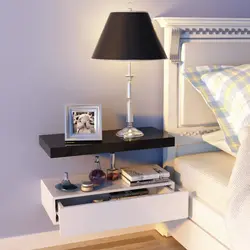 Hanging bedside tables for bedroom photo