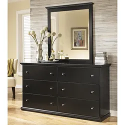 Chest Of Drawers In The Hallway With A Mirror In A Modern Style Photo
