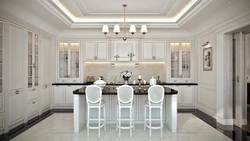 Modern classic kitchen design white