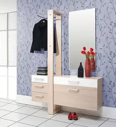 Hallway design with hanging cabinet