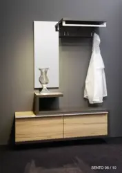 Hallway design with hanging cabinet