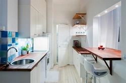 Дизайн маленькой проходной кухни