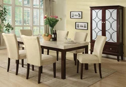 Table with chairs for living room photo