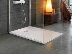 Shower tray in the bathroom interior