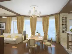 Curtain design for combined living room