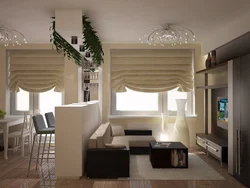 Curtain design for combined living room