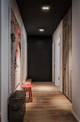 Photo of black ceiling in the hallway