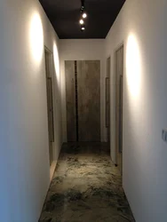 Photo of black ceiling in the hallway