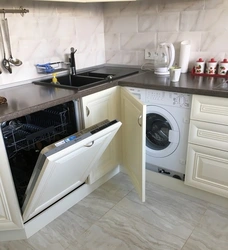 Corner kitchen with dishwasher design
