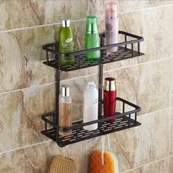 Shelf in the bathtub for shampoos photo