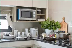 Микроволновая печь размещение на кухне фото