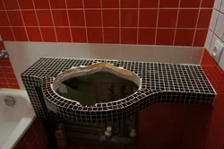 Ванна столешница из мозаики фото