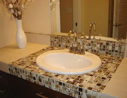 Bathtub mosaic countertop photo