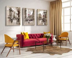 Fashionable paintings for the living room interior