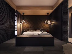 Темная кровать в интерьере спальни фото дизайн