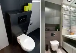 Toilet with installation in the bathroom photo