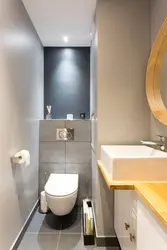 Toilet With Installation In The Bathroom Photo