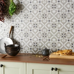 Kitchen Tiles On The Entire Wall Photo