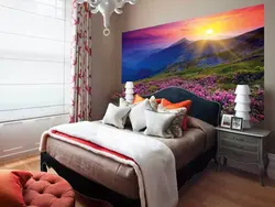 Bedroom photo with photo wallpaper
