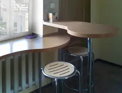 Дизайн маленькой кухни стол стойка