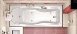 Design of corner baths with washing machines photo
