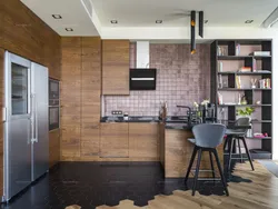 Laminate flooring in the kitchen design photo