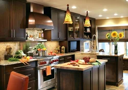 Different photos of beautiful kitchens