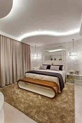 Дизайн потолка в белой спальне фото