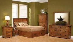 Спальня с мебелью из дуба фото