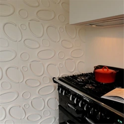 Panels instead of wallpaper in the kitchen photo