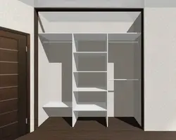 Wardrobe in a niche of the apartment photo