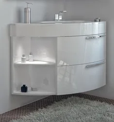 Corner bath cabinet photo