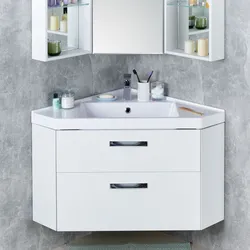 Corner bath cabinet photo