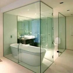 Glass for bathroom photo design