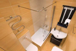 Хрущевтегі ваннаны жөндеу, фотосурет душ кабинасымен біріктірілген