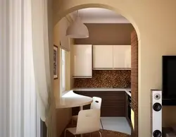 Design of the entrance to the house from the kitchen