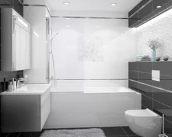 Glossy Tiles For The Bathroom In The Interior Photo
