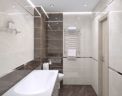 Glossy tiles for the bathroom in the interior photo